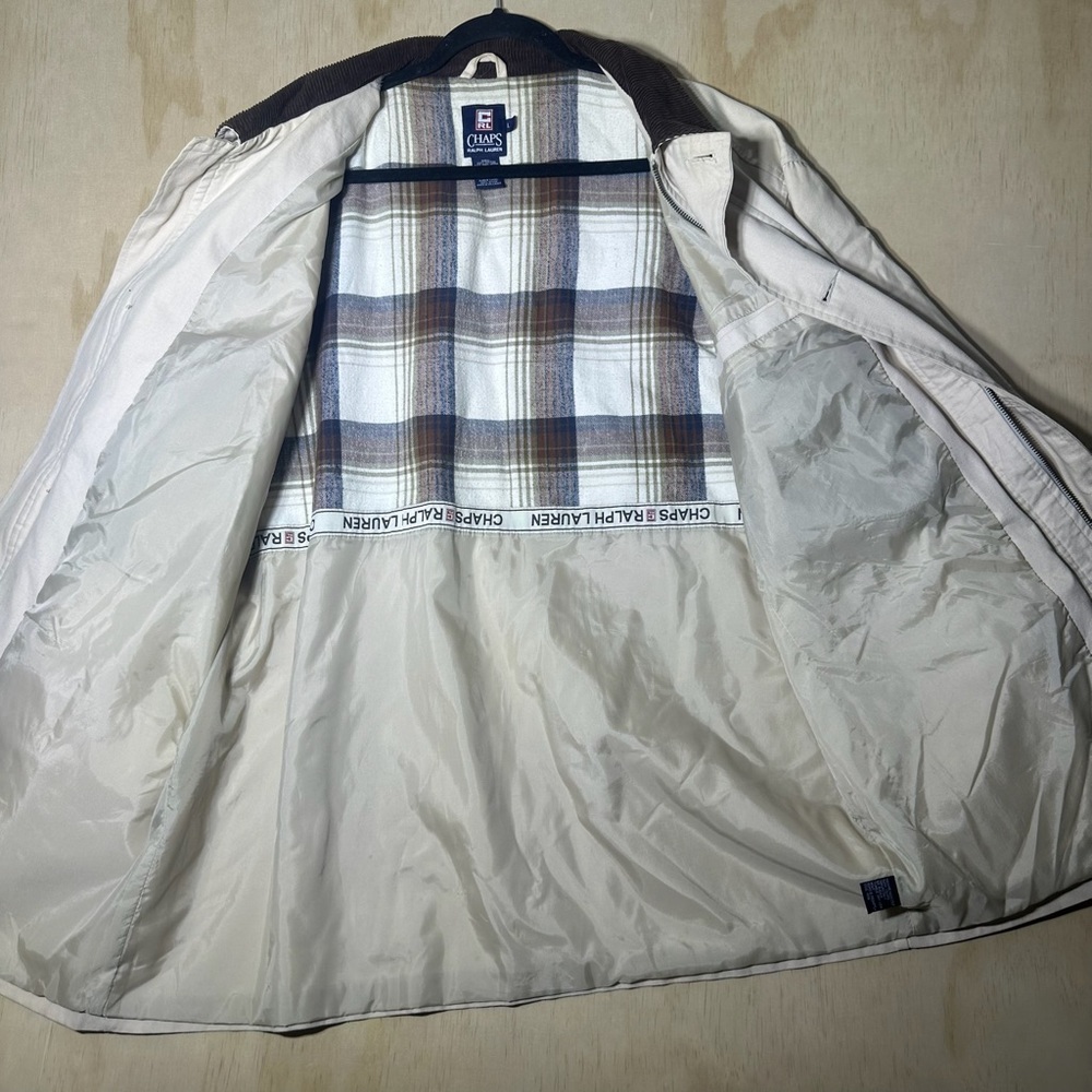 Ralph Lauren Chaps Barn Coat Beige Size Large - Picture 8 of 13
